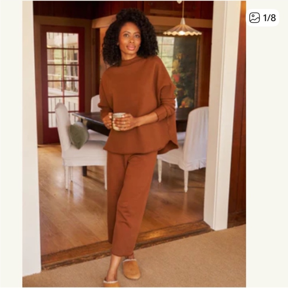 Frank & Eileen Warm Brown Cropped Set